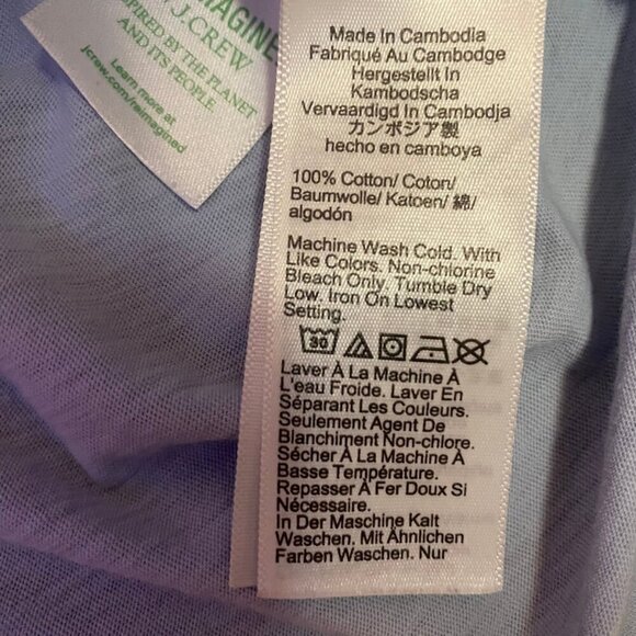 💙 J.Crew Slub Cotton V-Neck Tee in Light Blue (Size M) - Picture 6 of 6